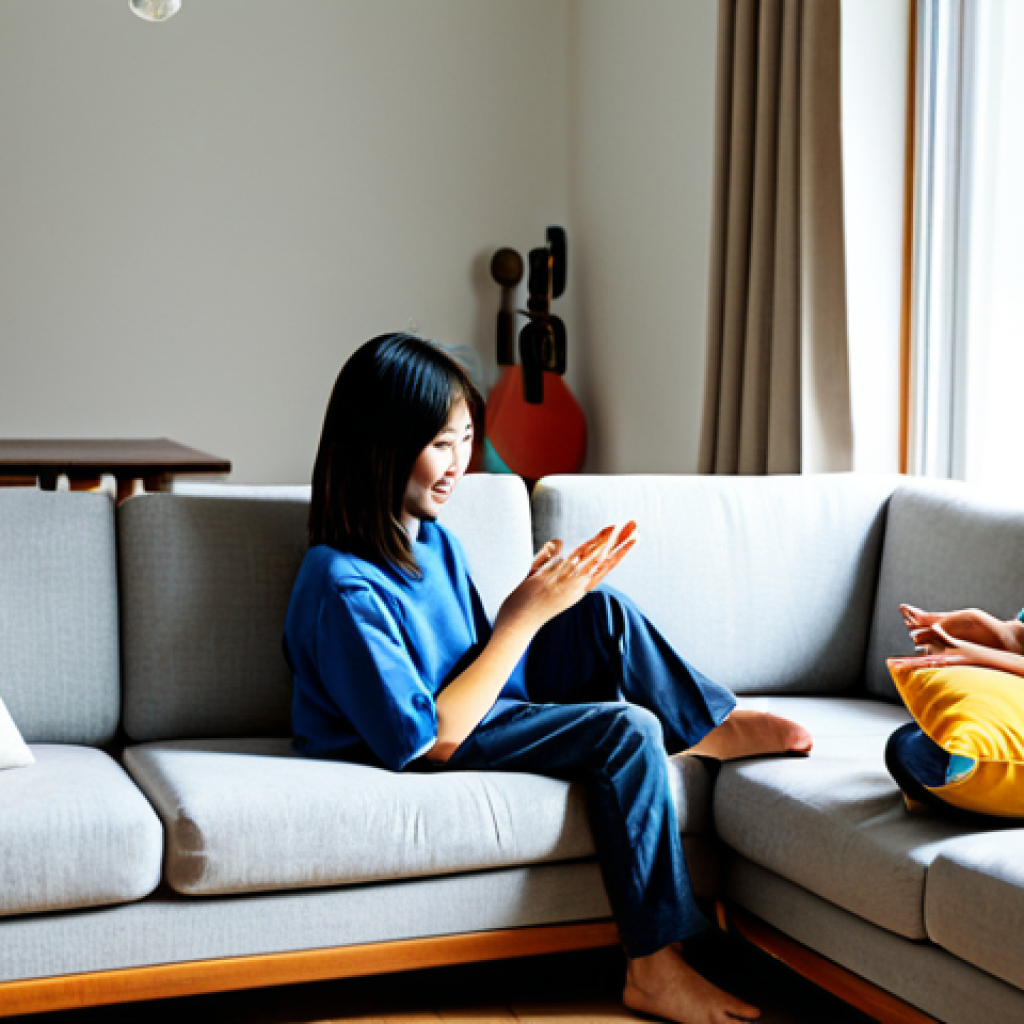 가구디자인에서 경제적 가치 창출 방법 - Design Thinking & Customer Needs**
"A bright, modern living room featuring a modular sofa being rea...